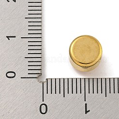 イオンプレーティング（IP）304ステンレス鋼K9ガラス透明ガラスビーズ  ゴールドカラー  ラウンド  カラフル  8x6.5mm  穴：1.8mm&nbsp;STAS-U024-18G