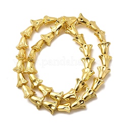 電気メッキガラスビーズセット  花  黄金メッキ  10.5x11x5.5mm  穴：0.8mm  約38個/連  15.75''（40センチメートル）&nbsp;X-EGLA-F166-14G