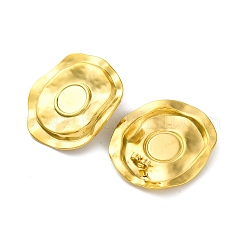 Ion Plating(IP) 304 Stainless Steel Flat Round Stud Earrings&nbsp;EJEW-K295-19G