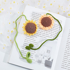 2Pcs 2 Styles Sunflower Woolen Yarn Sunflower Costume Accessories Decorations&nbsp;DIY-DR0001-45