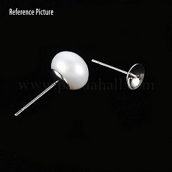 天然な培養された淡水パールビーズ  片穴  半円/ドーム  桃パフ  8~8.5x5~5.5mm  穴：0.8mm  約 2 ピース/ペア  66 個 (33 ペア)/ボード&nbsp;PEAR-N020-08A