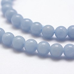 Natural Angelite Beads Strands&nbsp;X-G-P217-31-6mm