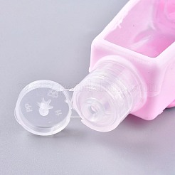 ポータブルプラスチック詰め替えボトル  フリップトップキャップボトル  シリコンカバー付き  フード模様  212x34x27mm  穴：3mm&nbsp;X1-AJEW-TAC0020-06B