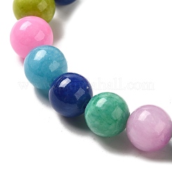 天然石イエロージェイド翡翠ビーズ連売り  染め  ラウンド  直径約10mm  穴：1mm  38~40個/連  15インチ&nbsp;JBR10mm-C