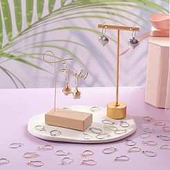 100Pcs 4 Colors 304 Stainless Steel Hoop Earrings Findings&nbsp;STAS-SC0005-24