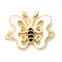 Brass Enamel Hollow Insect Connector Charms&nbsp;KK-A296-05G