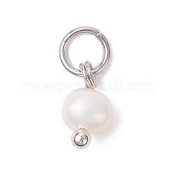 Natural Cultured Freshwater Pearl Potato Charms&nbsp;PALLOY-JF04505-02