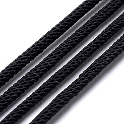 編み込みポリエステルコード  ブラック  4mm  約21.87ヤード（20m）/ロール&nbsp;OCOR-S109-4mm-16