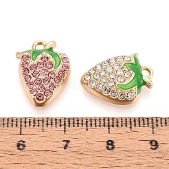 Alloy Rhinestone and Enamel Pendants&nbsp;PALLOY-T092-42G