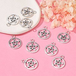 Tibetan Style Pentagram Pendants&nbsp;X-PALLOY-2739-AS-LF