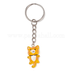Luminous Transparent Resin Pendants with Iron Split Key Rings Keychain&nbsp;KEYC-JKC01209