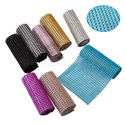 Plastic 24 Rows Rhinestone Mesh Wrap Roll&nbsp;AJEW-TA0001-09