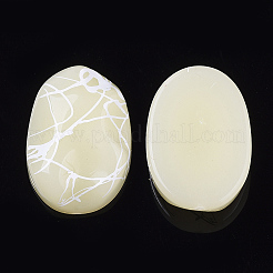 ドローベンチ風アクリルカボション  オーバル  ミックスカラー  18x13x7mm&nbsp;DACR-T002-005