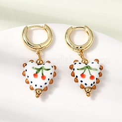 Brass Hoop Dangle Earrings&nbsp;KK-CBA8324-26G-03