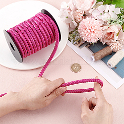 10M Round Braided Imitation Leather Cord&nbsp;OCOR-WH0105-061B