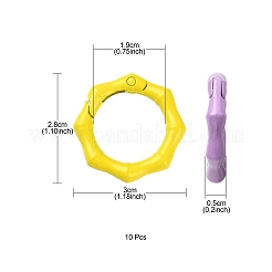 10Pcs Spray Painted Alloy Spring Gate Rings&nbsp;FIND-YW0001-61