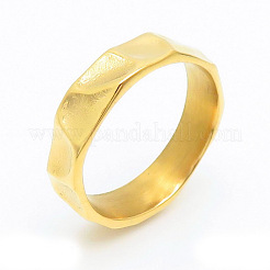 Textured 304 Stainless Steel Finger Rings&nbsp;WG37848-02