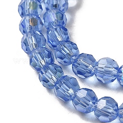 Electroplate Transparent Glass Beads Strands&nbsp;EGLA-A035-T4mm-L14