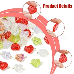 50Pcs Glass Connector Charms&nbsp;PALLOY-FZ00019
