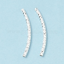 Rack Plating Brass Curved Tube Beads&nbsp;KK-WH0061-02F-S