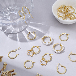 12 Pairs Brass Hoop Earrings&nbsp;EJEW-PH0001-40