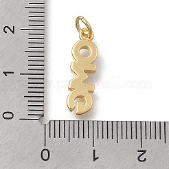 Brass Micro Pave Cubic Zirconia Pendants&nbsp;KK-D431-077G