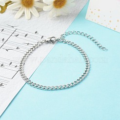 Non-Tarnish 304 Stainless Steel Curb Chain Bracelets&nbsp;BJEW-JB06611