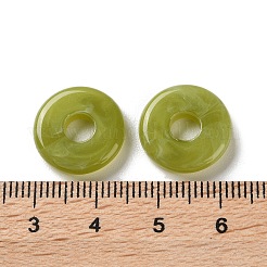 Resin Imitation Gemstone Donut/Pi Disc Charms&nbsp;RESI-A035-04