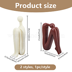 2Pcs 2 Styles Porcelain Abstract Human Display Decoration&nbsp;DJEW-DC0001-20