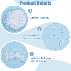 500Pcs Bowknot Resin Cabochons&nbsp;MRMJ-HS0001-03B