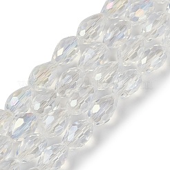 Transparent Electroplate Glass Beads Strands&nbsp;EGLA-N013-T10mm-B-M