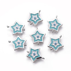 Brass Enamel Links connectors&nbsp;KK-F783-16