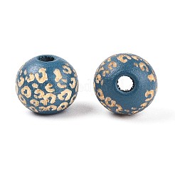 Painted Natural Wood Beads&nbsp;WOOD-T021-53A-03