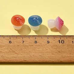 10Pcs Luminous Resin Mushroom Ornament&nbsp;RESI-FS0001-60A