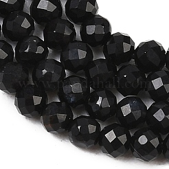 Natural Dyed & Heated Black Onyx Beads Strands&nbsp;G-A129-3mm-25