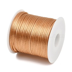ナイロンラテイルサテンコード  ラウンド  DIY中国結びの作り方  ナバホホワイト  2.5mm  約27.34ヤード（25m）/ロール&nbsp;FB-CBADD90-01