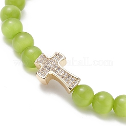 Glass Cat Eye Beaded Bracelets&nbsp;BJEW-JB09368