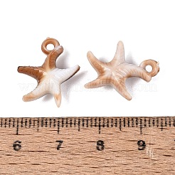 ツートンカラーの不透明プラスチック製ペンダント  ヒトデのチャーム  ペルー  18x15x6mm  穴：1.8mm  約1470個/500g&nbsp;KY-N025-50