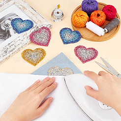 6Pcs 3 Colors Heart Hotfix Rhinestone&nbsp;DIY-FG0003-53