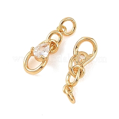 SHEGRACE Brass Micro Pave Clear Cubic Zirconia Charms&nbsp;XGRQ4N928-700G