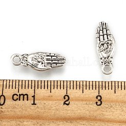 Tibetan Style Palm with Lotus Flower Alloy Pendants&nbsp;KK-P015-03AS-1