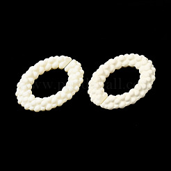 スプレー塗装されたccbプラスチックリンキングリング  クイックリンクコネクター  楕円形のリング  古いレース  44x38x8.5mm  内径：20.5x26mm&nbsp;CCB-Q091-011F