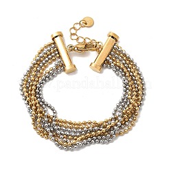 304 Stainless Steel Multi-strand Bracelets&nbsp;BJEW-C137-01GP