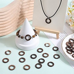 200Pcs Dyed Wood Jewelry Findings Coconut Linking Rings&nbsp;COCO-SC0001-02