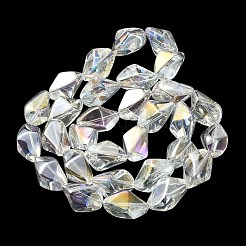 AB Color Plated Electroplate Transparent Glass Beads Strands&nbsp;EGLA-E060-01A-AB01
