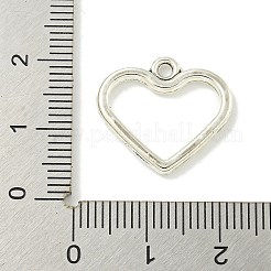 合金のチベット風チャーム  鉛フリー＆カドミウムフリー  ハート  アンティークシルバー  17x19x2mm  穴：1.8mm&nbsp;TIBE-I026-5963AS