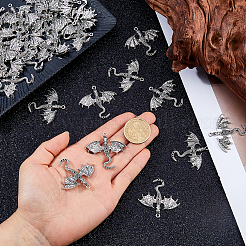 40Pcs Tibetan Style Alloy Pendant Rhinestone Settings&nbsp;TIBEP-DC0001-52