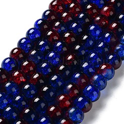 Spray Painted Crackle Glass Beads Strands&nbsp;X-CCG-Q002-10mm-12