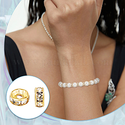 200Pcs Brass Rhinestone Spacer Beads&nbsp;RB-UN0001-11
