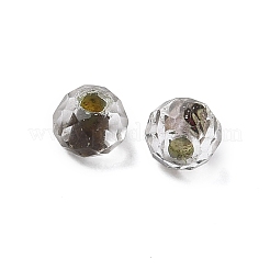 透明ガラスシードビーズ 130個 10g  ラウンド  多面カット  サドルブラウン  4x3mm  穴：1mm&nbsp;GLAA-V001-07B
